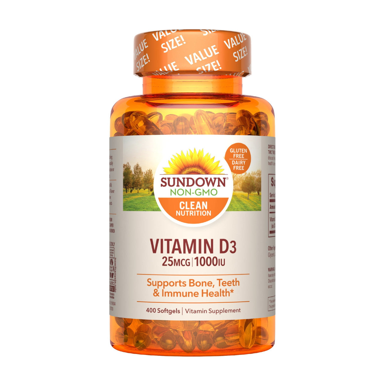 Sundown Naturals 1000 Iu High Potency Vitamin D3 Soft Gels, 400 ea